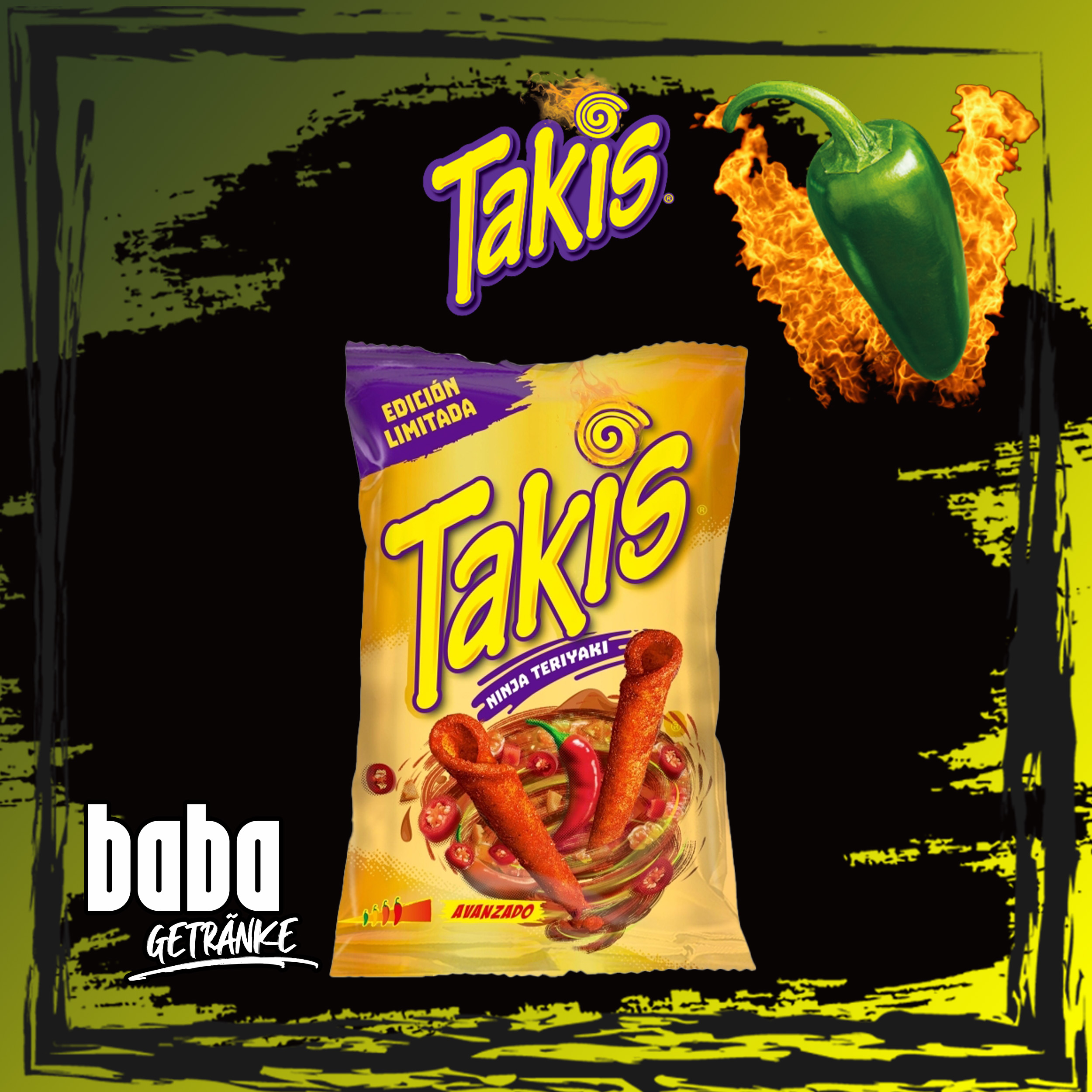 Takis Ninja Teriyaki / Mais-Snack - 90g