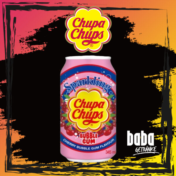 Chupa Chups Cherry Bubble Gum Dose - 345ml