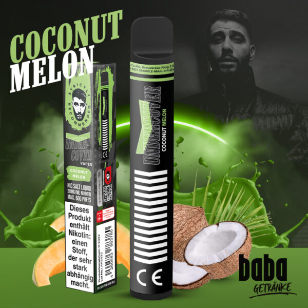 Undercover Vapes Coconut Melon 20mg Einweg E-Zigarette