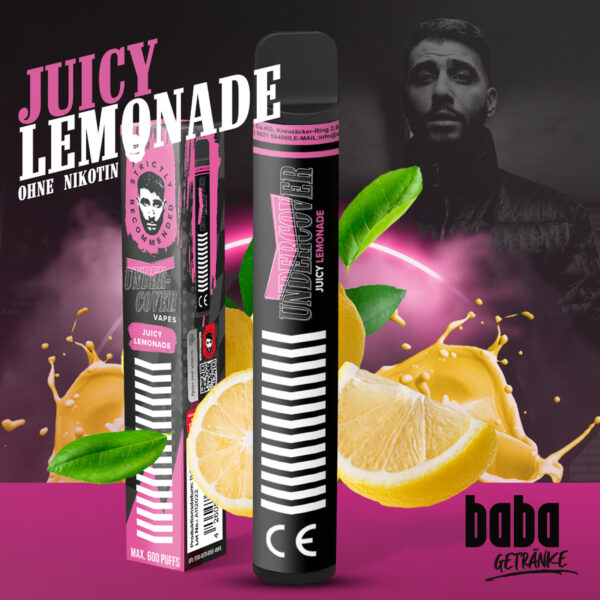 Undercover Vapes Juicy Lemonade 0mg Einweg E-Zigarette