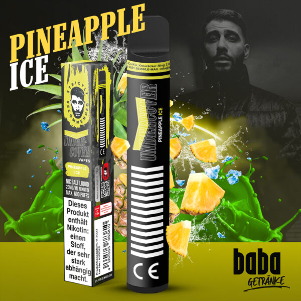 Undercover Vapes Pineapple Ice 20mg Einweg E-Zigarette
