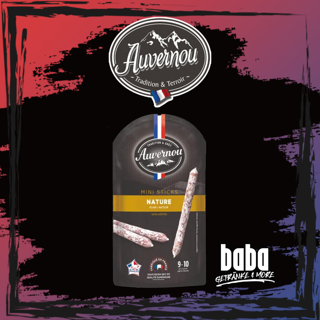 AUVERNOU Mini Salami Sticks Natur 100g Baba Getränke
