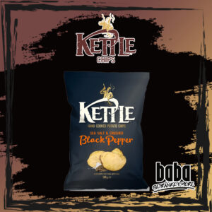 Kettle Hand cooked Chips Sea Salt&Black Pepper - 130g